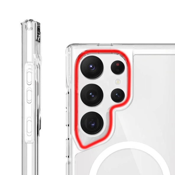 Galaxy S24 Ultra Kılıf  Magsafe Şarj Özellikli T-Max Magsafe Kapak - Resim 4