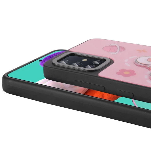 Galaxy A51 Kılıf Parlayan Kabartmalı İkonik Figürlü  Amas Silikon Kapak - Resim 7