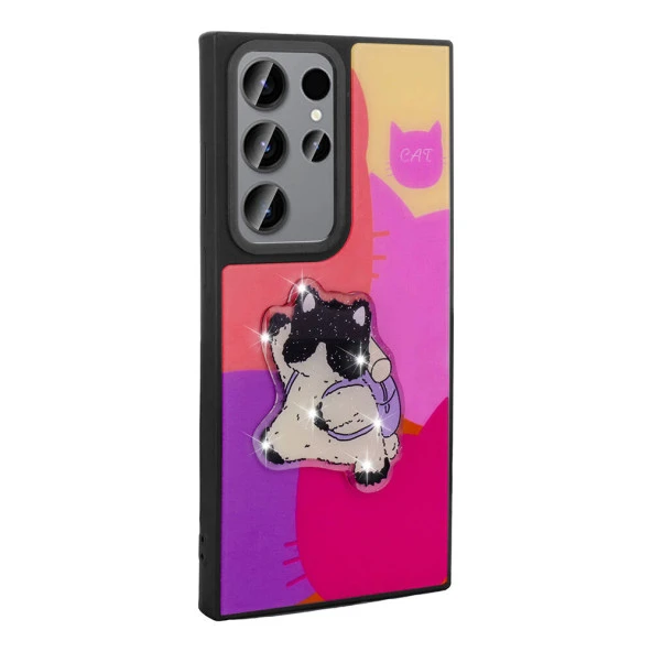 Galaxy S22 Ultra Kılıf Parlayan Kabartmalı İkonik Figürlü  Amas Silikon Kapak - Resim 8