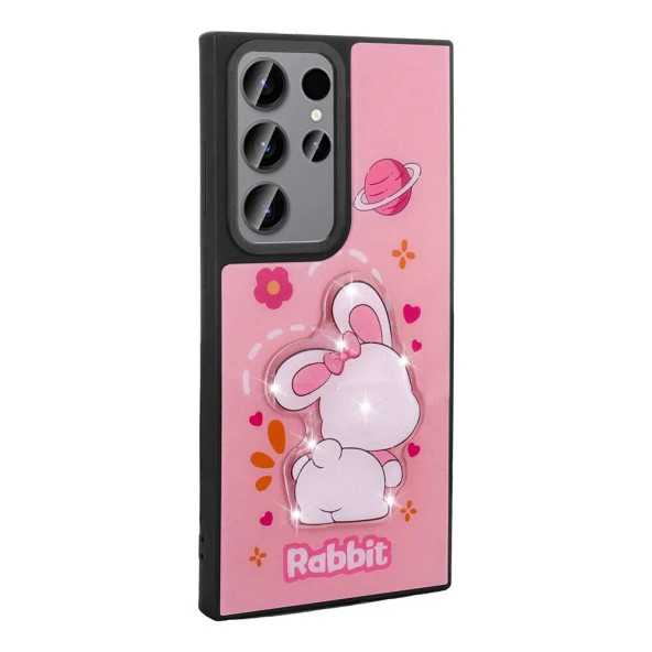 Galaxy S22 Ultra Kılıf Parlayan Kabartmalı İkonik Figürlü  Amas Silikon Kapak - Resim 9