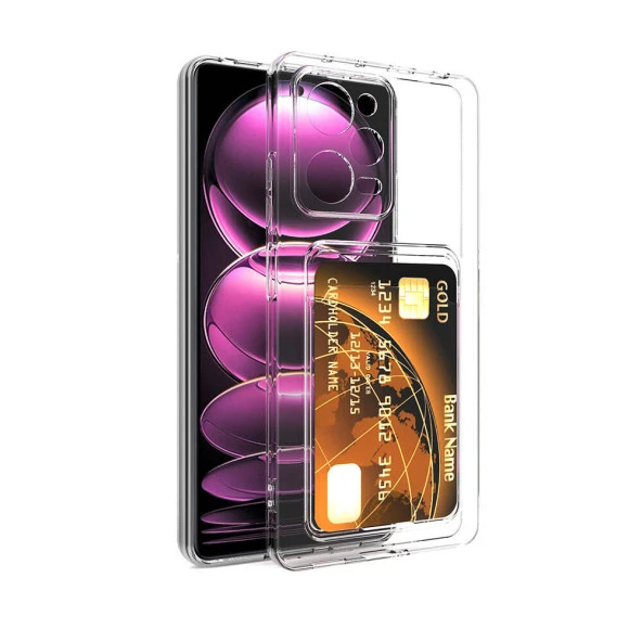 Xiaomi Redmi Note 12 Pro 5G Kılıf Kartlıklı Şeffaf  Setra Clear Silikon Kapak - Resim 5