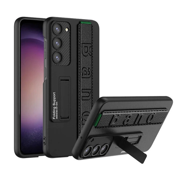 Galaxy S24 Kılıf Standlı El Tutacaklı  Band Kapak - Resim 2