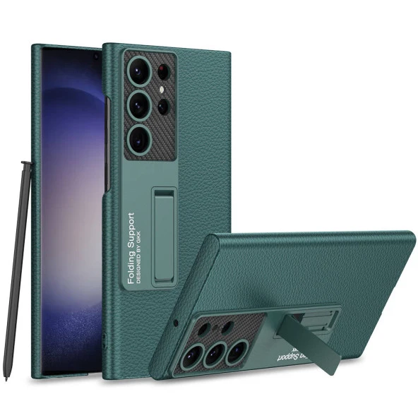 Galaxy S24 Ultra Kılıf  Kıpta Standlı Kapak - Resim 4