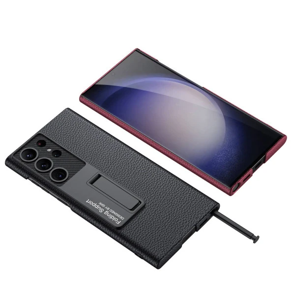 Galaxy S24 Ultra Kılıf  Kıpta Standlı Kapak - Resim 7