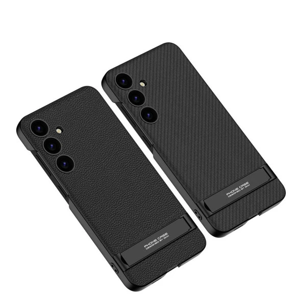 Galaxy S24 Kılıf  Kamera Korumalı Leather Dikey Standlı Ays Kapak ürün görseli