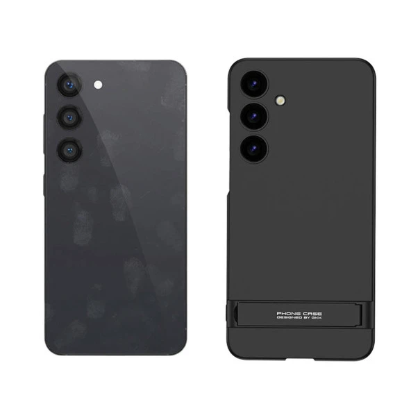 Galaxy S24 Kılıf  Kamera Korumalı Dikey Standlı Ays Kapak - Resim 6