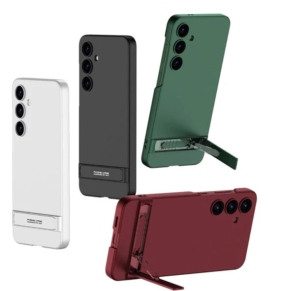 Galaxy S24 Kılıf  Kamera Korumalı Dikey Standlı Ays Kapak - Resim 10