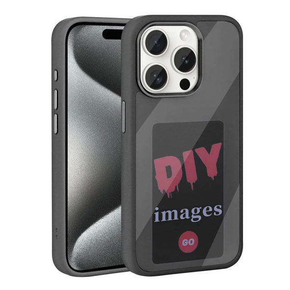 Apple iPhone 15 Pro Kılıf Ekranı Yansıtan  Akıllı NFC Kapak - Resim 11