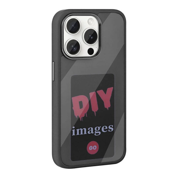 Apple iPhone 15 Pro Kılıf Ekranı Yansıtan  Akıllı NFC Kapak - Resim 12