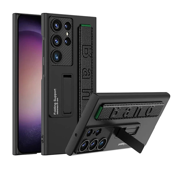 Galaxy S24 Ultra Kılıf Standlı El Tutacaklı  Band Kapak - Resim 3