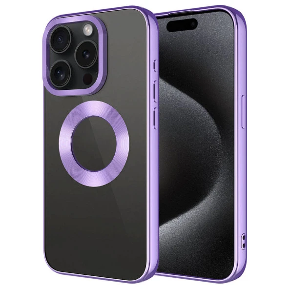 Apple iPhone 15 Pro Max Kılıf Tek Kamera Çerçeveli Logo Gösteren  Omega Kapak - Resim 5