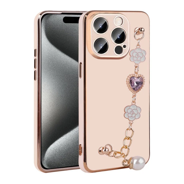 Apple iPhone 15 Pro Max Kılıf El Tutamaçlı Kamera Korumalı  Taka Silikon Kapak - Resim 4