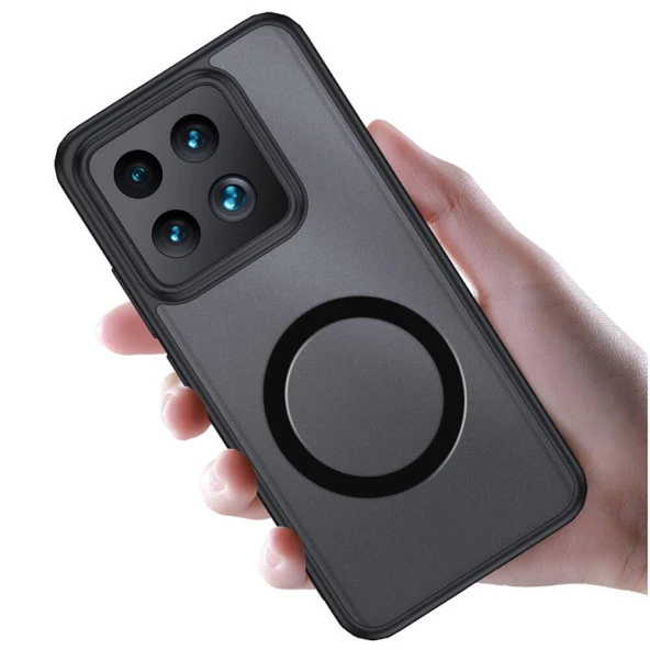 Xiaomi Mi 14 Kılıf Sert PC Arka Yüzey Wireless Şarj Özellikli  Flet Magsafe Kapak - Resim 6
