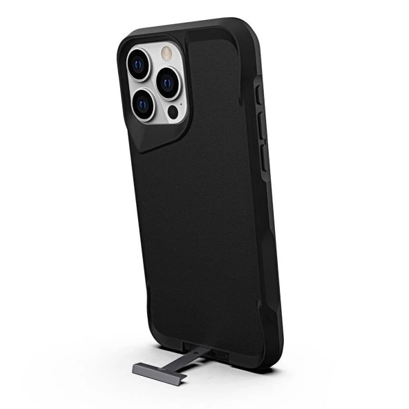 Apple iPhone 15 Pro Kılıf  Airbag Kenarlı T-Max Mat Standlı Kapak - Resim 12