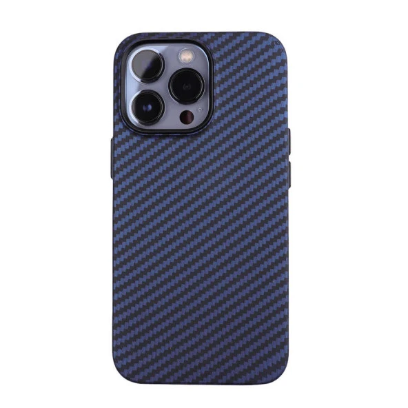 Apple iPhone 13 Pro Max Kılıf Karbon Fiber Tasarımlı  Karbono Kapak - 4