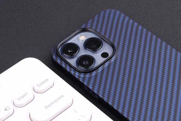 Apple iPhone 13 Pro Max Kılıf Karbon Fiber Tasarımlı  Karbono Kapak - 10