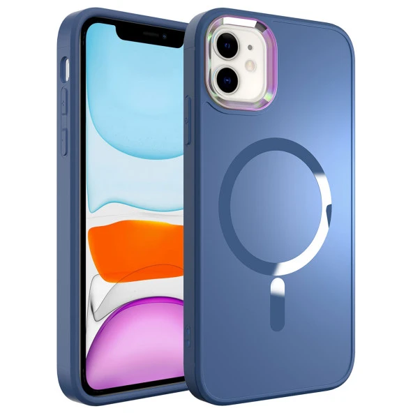 Apple iPhone 11 Kılıf Magsafe Wireless Şarj Özellikli  Stil Kapak - Resim 3