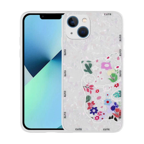 Apple iPhone 13 Kılıf Desenli Sert Silikon  Mumila Kapak - Resim 7