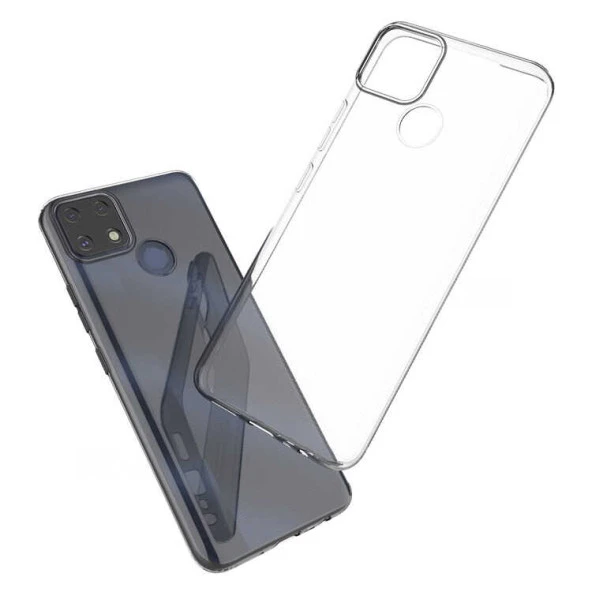 Realme C25 Kılıf  Kamera Korumalı Süper Silikon Kapak - Resim 5