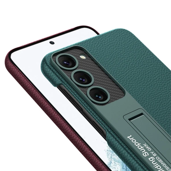 Galaxy S23 Plus Kılıf  Kıpta Standlı Kapak - Resim 9