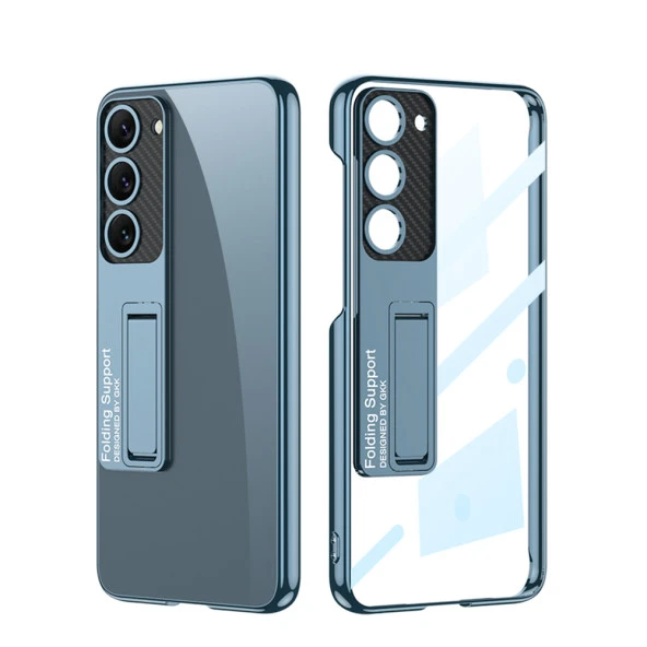 Galaxy S23 Plus Kılıf Kamera Korumalı Şeffaf Tasarımlı  Lego Standlı Kapak - 8