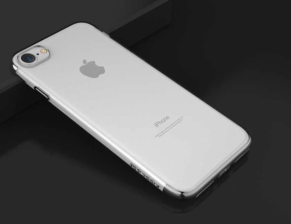 Apple iPhone 8 Kılıf  Dört Köşeli Lazer Silikon Kapak - Resim 6