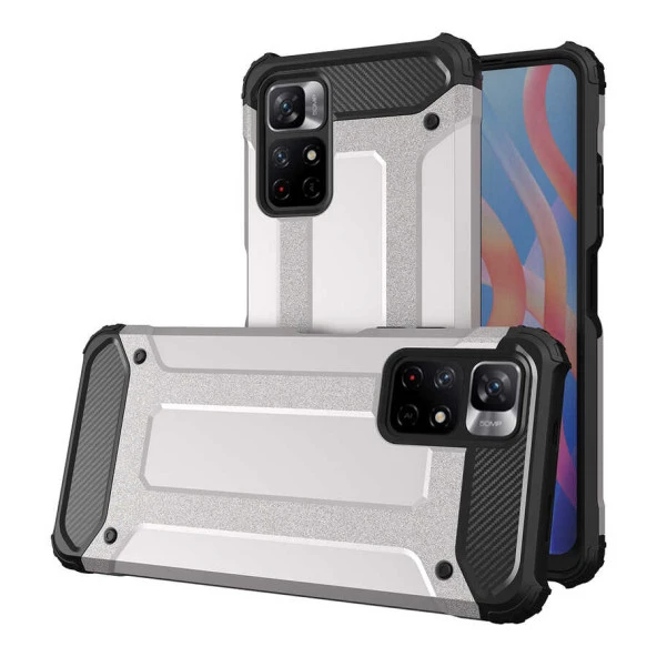 Xiaomi Redmi Note 11S Global Kılıf  Crash Silikon Kapak - Resim 5