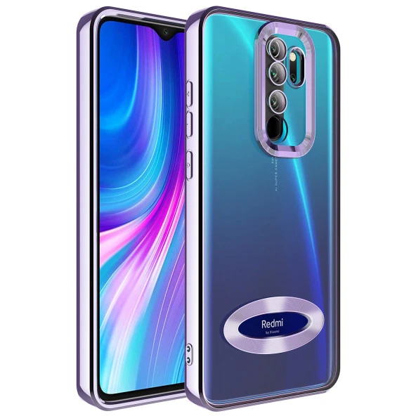 Xiaomi Redmi Note 8 Pro Kılıf Kamera Korumalı Logo Gösteren  Omega Kapak