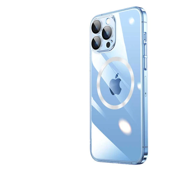 Apple iPhone 13 Pro Max Kılıf Wireless Şarj Özellikli Sert PC  Riksos Magsafe Kapak - Resim 6