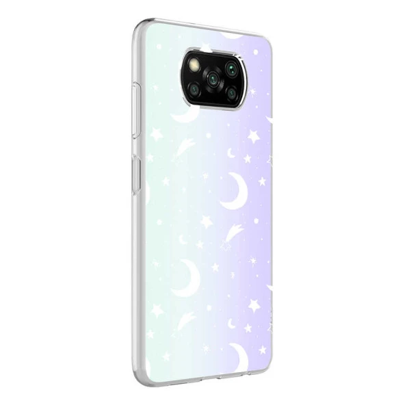 Xiaomi Poco X3 Kılıf  M-Blue Desenli Kapak - Resim 4