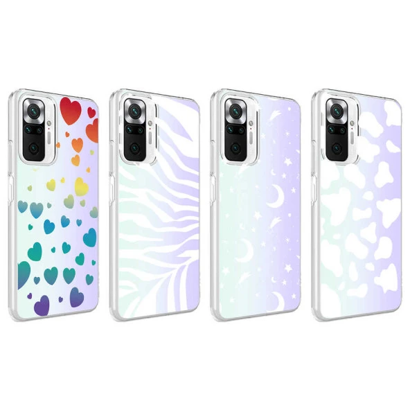 Xiaomi Redmi Note 10 Pro Kılıf  M-Blue Desenli Kapak - Resim 6