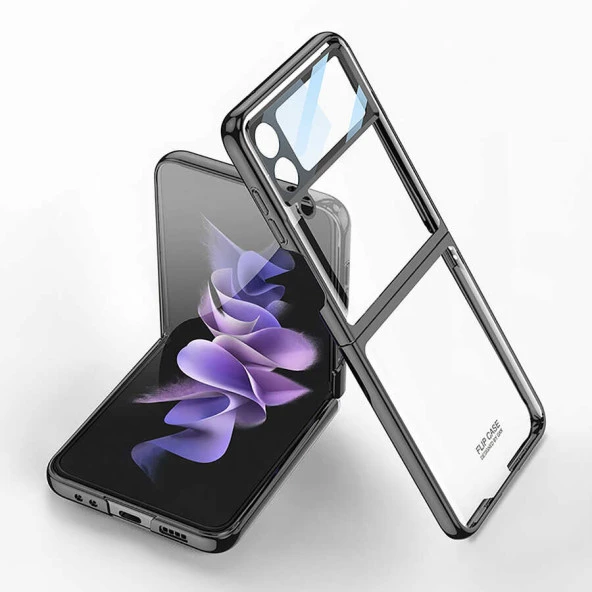 Galaxy Z Flip 4 Kılıf  Kıpta Lensli Kapak - Resim 3