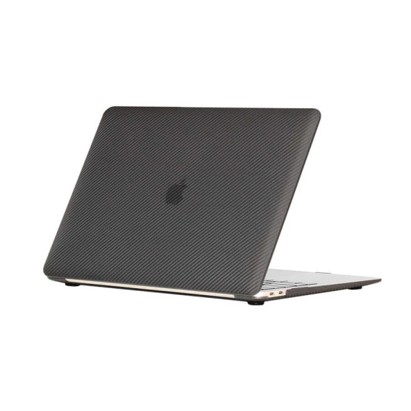 Apple Macbook 13.3' Pro 2020 A2338 MSoft Carbon Fiber Tasarımlı Kapak - 2
