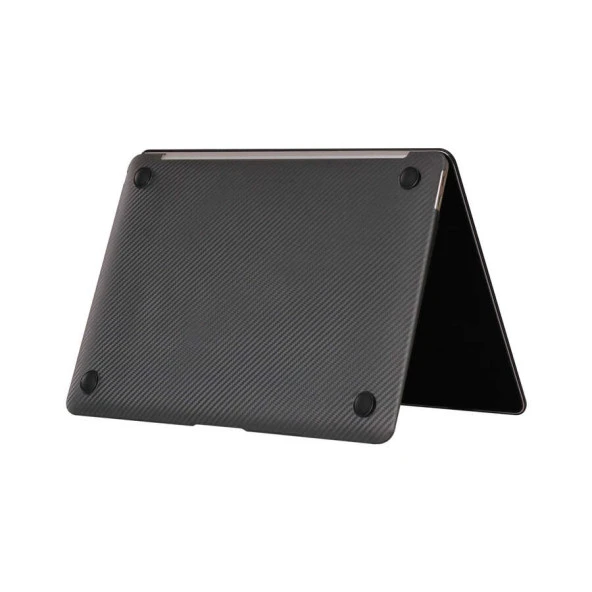 Apple Macbook 13.3' Air 2020 A2337 MSoft Carbon Fiber Tasarımlı Kapak - 3