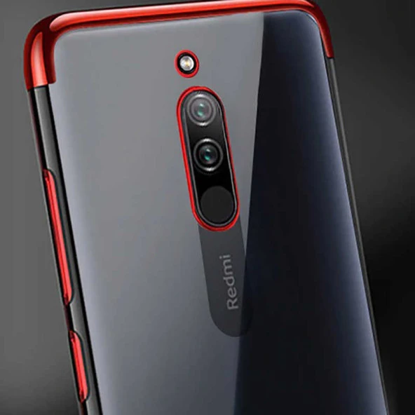 Xiaomi Redmi 8 Kılıf  Dört Köşeli Lazer Silikon Kapak - Resim 8