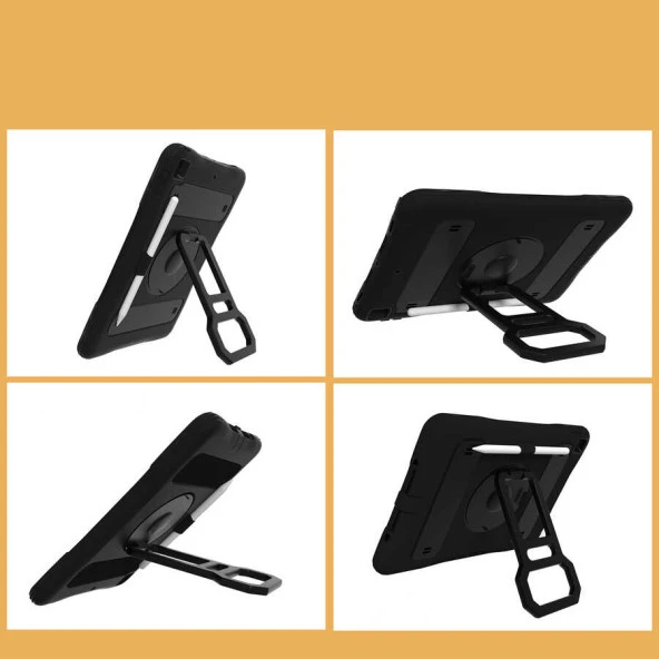Apple iPad 10.2 2021 (9.Nesil)  Yeni Nesil Kalem Bölmeli Defender Tablet Silikon - Resim 5