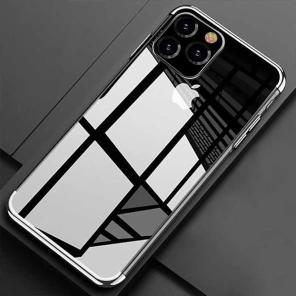 Apple iPhone 11 Pro Kılıf  Dört Köşeli Lazer Silikon Kapak - 3