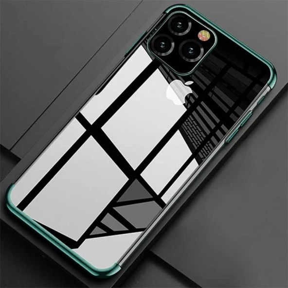 Apple iPhone 11 Pro Kılıf  Dört Köşeli Lazer Silikon Kapak - 4
