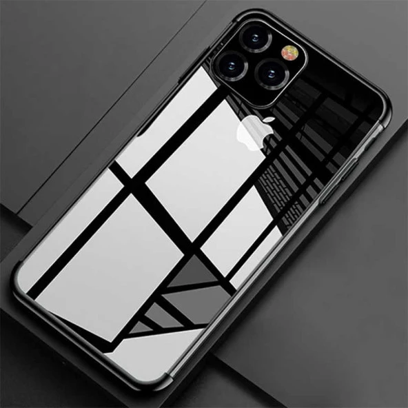 Apple iPhone 11 Pro Kılıf  Dört Köşeli Lazer Silikon Kapak - 5