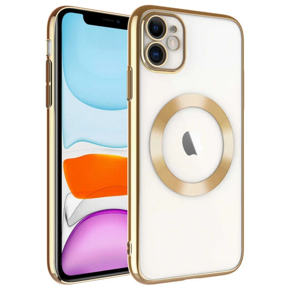 Apple iPhone 11 Kılıf Wireless Şarj Özellikli Sert PC  Riksos Magsafe Kapak - Resim 6