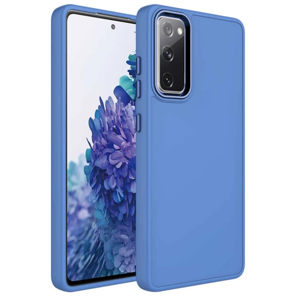 Galaxy S20 FE Kılıf Metal Çerçeve ve Buton Tasarımlı Silikon  Luna Kapak - Resim 7
