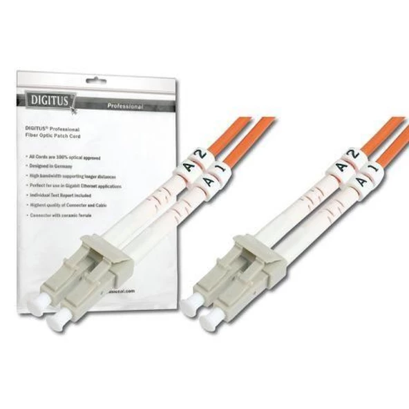 DK-2533-03/3 Digitus LC-LC Fiber Optik Patch Kablo, 3 metre, Multimode, Duplex, 50/125, OM3