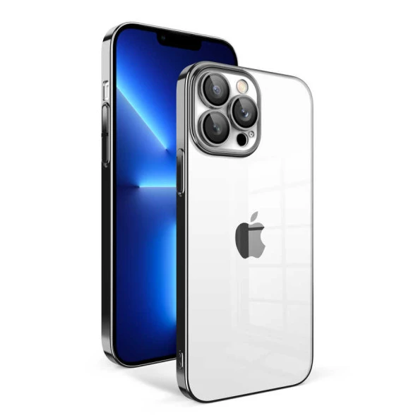 Apple iPhone 12 Pro Kılıf Kamera Korumalı Renkli Çerçeveli  Garaj Kapak - Resim 4