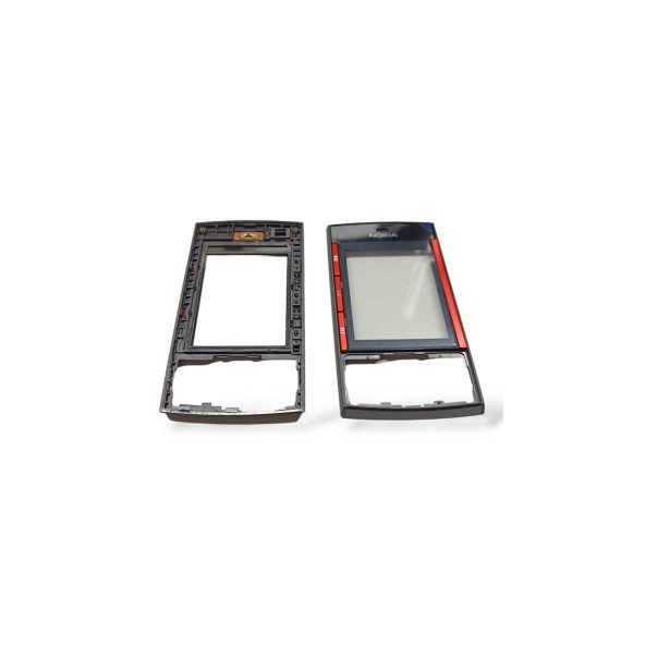 Nokia X3 ön Kapak Nokia X3-00 uyumlu Siyah Kırmızı ön Kapak - 2