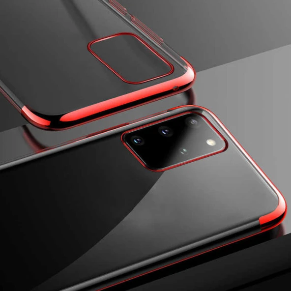 Galaxy S20 Kılıf  Dört Köşeli Lazer Silikon Kapak - Resim 9