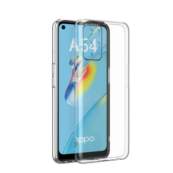 Oppo A54 4G Kılıf  Kamera Korumalı Süper Silikon Kapak