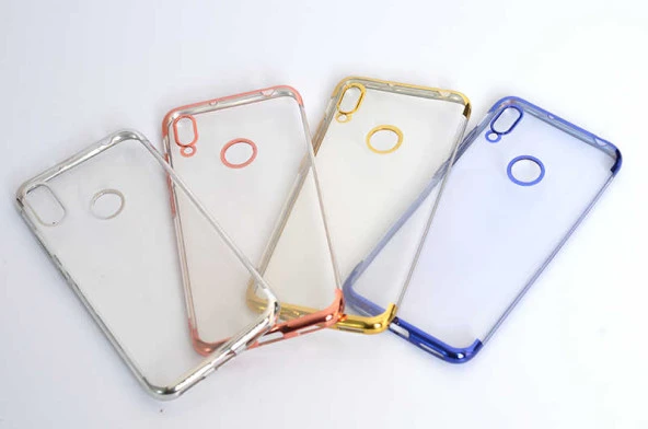 Huawei Y6S 2019 Kılıf  Dört Köşeli Lazer Silikon Kapak - Resim 9