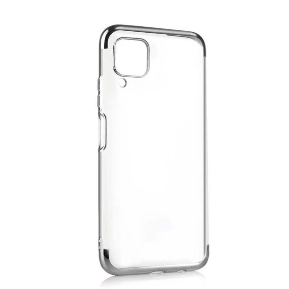 Huawei P40 Lite Kılıf  Dört Köşeli Lazer Silikon Kapak - Resim 6