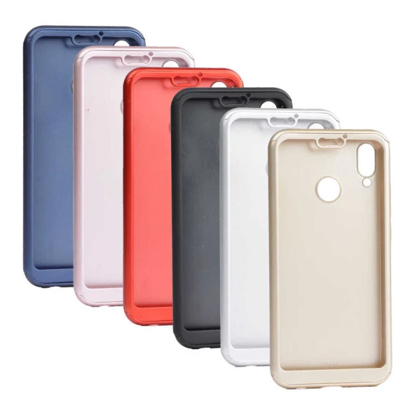 Huawei P Smart 2019 Kılıf  360 3 Parçalı Rubber Kapak - 9