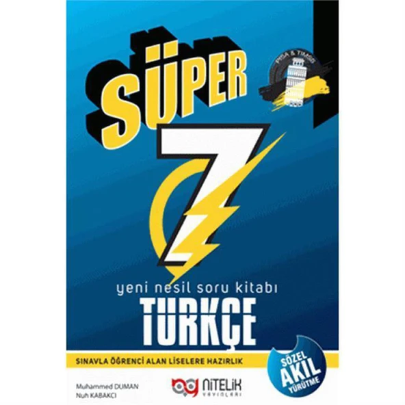 Nitelik 7.Sınıf Yeni Nesil Süper Türkçe Soru Kitabı Yeni